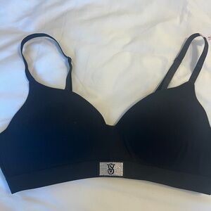 Victoria's Secret Black Bra with Rhinestone Accent